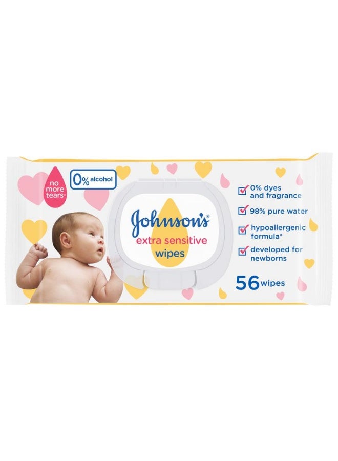 Johnson's Baby Johnson's Extra Sensitive Wipe 56 - Image 2